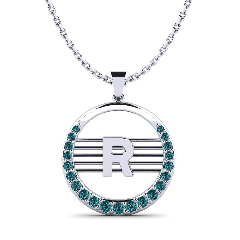 Blauer Diamant Damen anhänger Lashon R