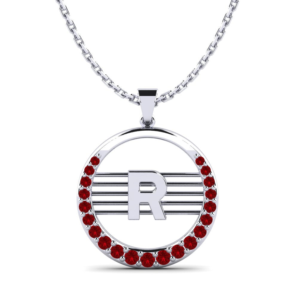 Roter Zirkonia Damen anhänger Lashon R