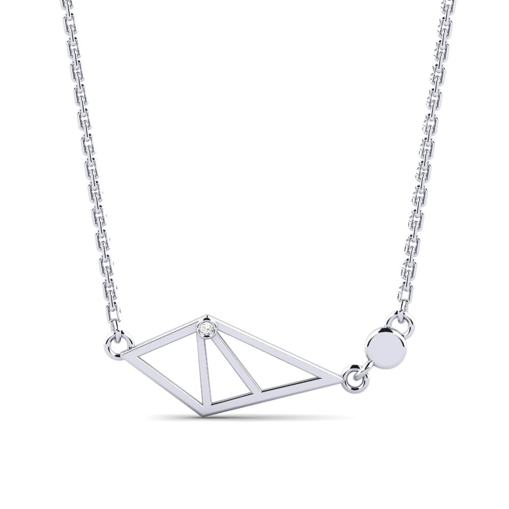 White sapphire Women's Necklace Lasonyan