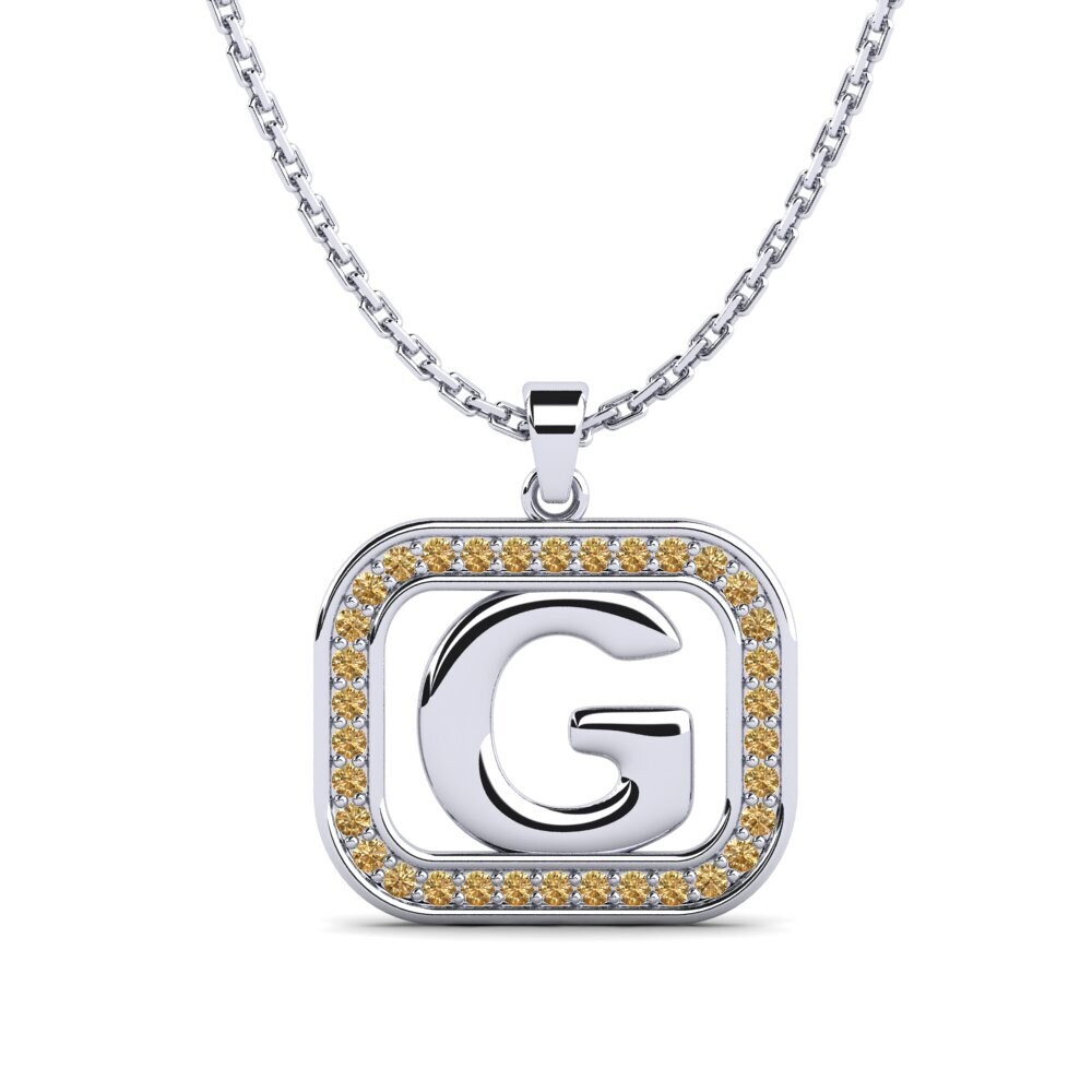 Weißgold 375 Brauner Diamant Damen anhänger Latamsea - G