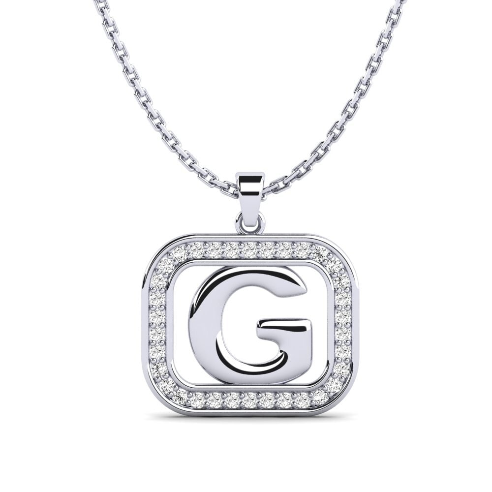 950 Platin Moissanit Damen anhänger Latamsea - G