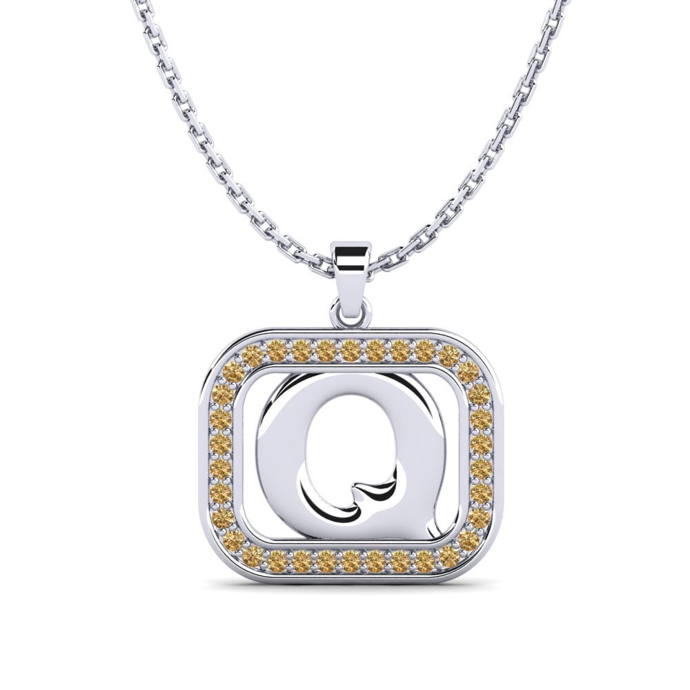 Weißgold 375 Brauner Diamant Damen anhänger Latamsea - Q