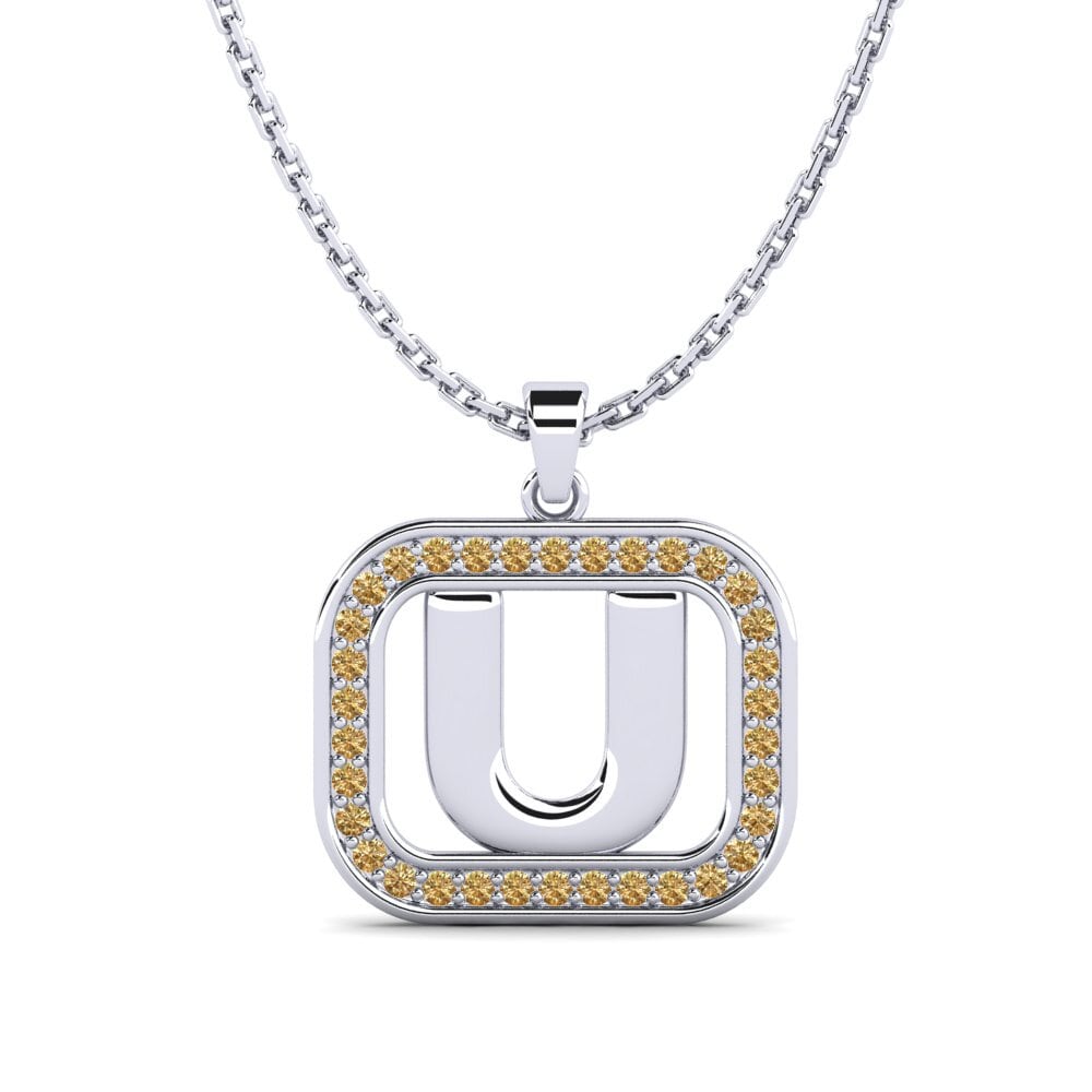 Weißgold 375 Brauner Diamant Damen anhänger Latamsea - U