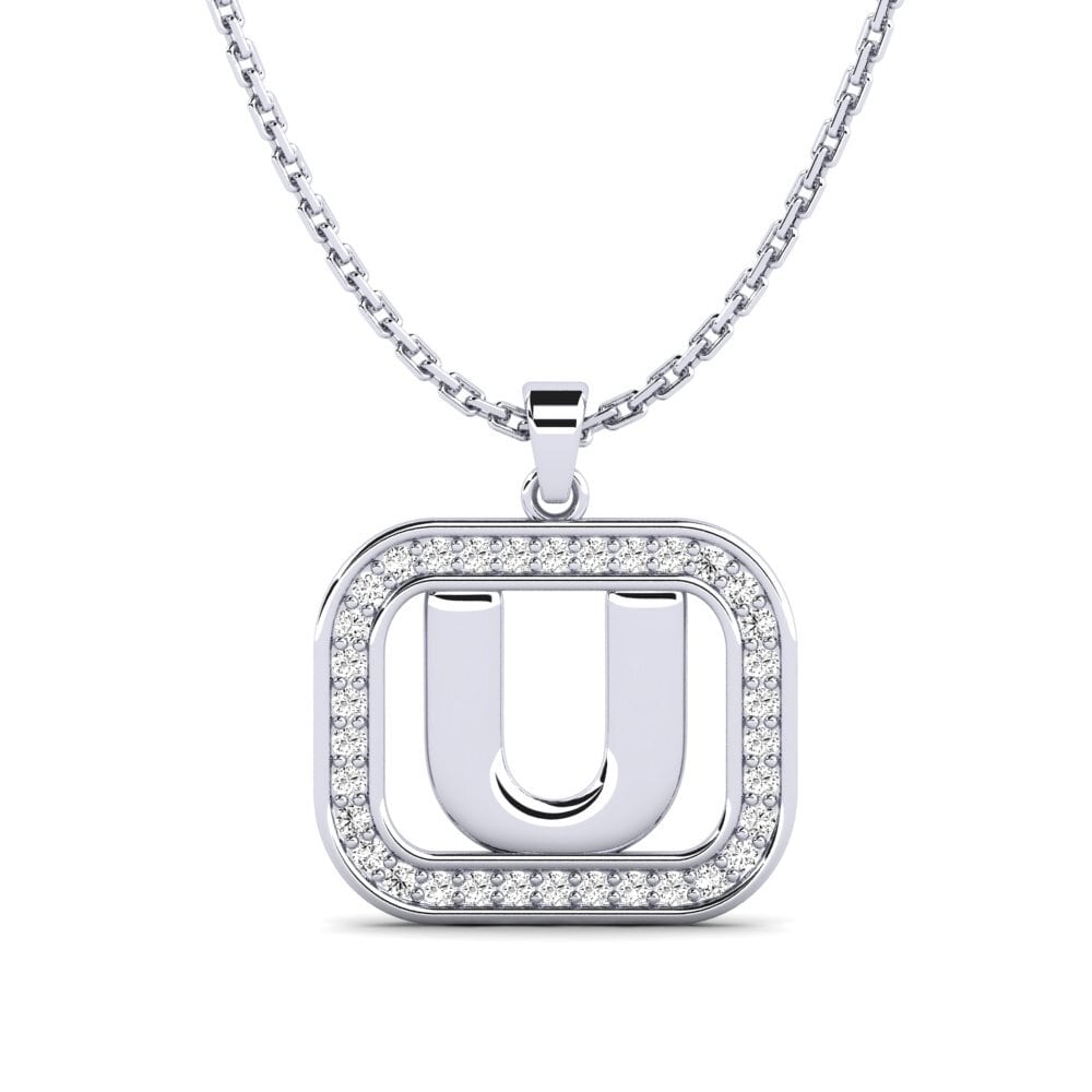 950 Platin Moissanit Damen anhänger Latamsea - U