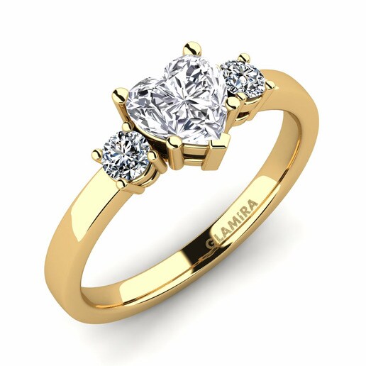 Anillo Lauren Oro Amarillo 585 & Diamante & Cristal de Swarovski