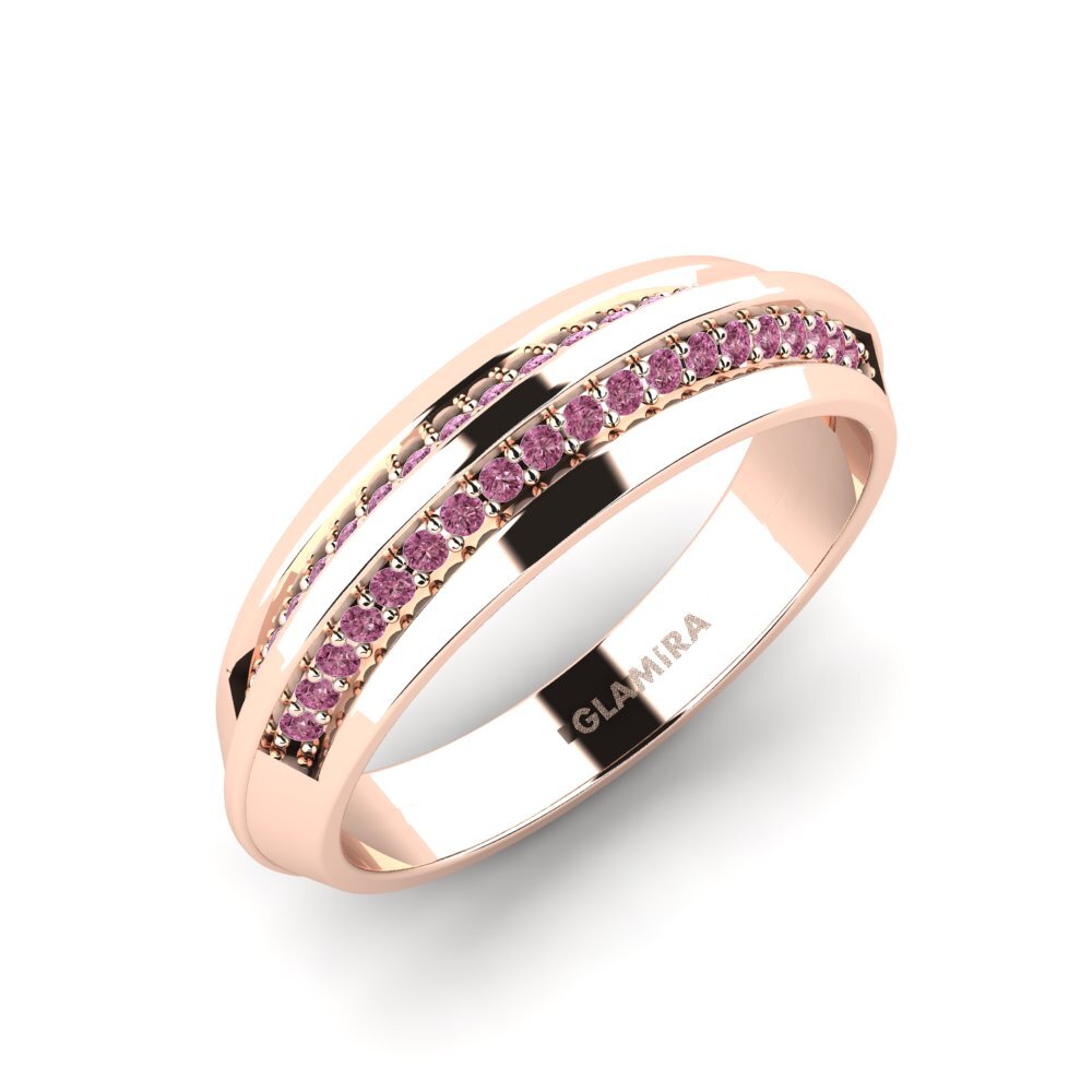 Or rose 14k Grenat de Rhodolite Bague Laurine