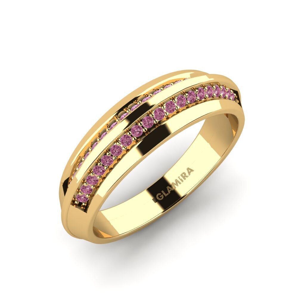 Or Jaune 14k Grenat de Rhodolite Bague Laurine