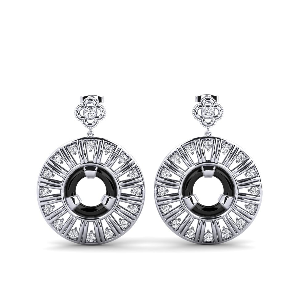 950 Palladium Diamond Women's Earring Lavada