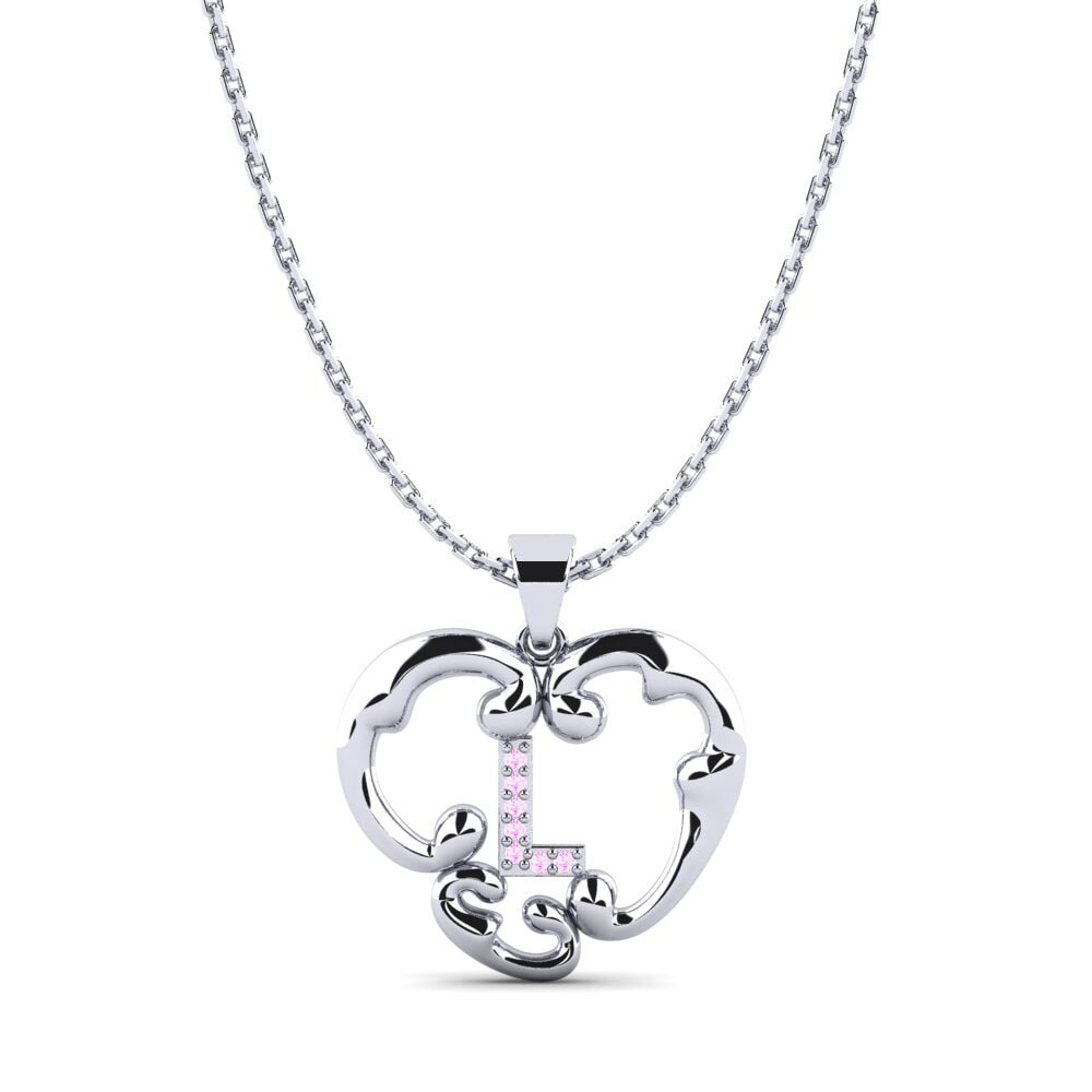 950 Palladium Rosa Saphir Damen anhänger Lavenia L