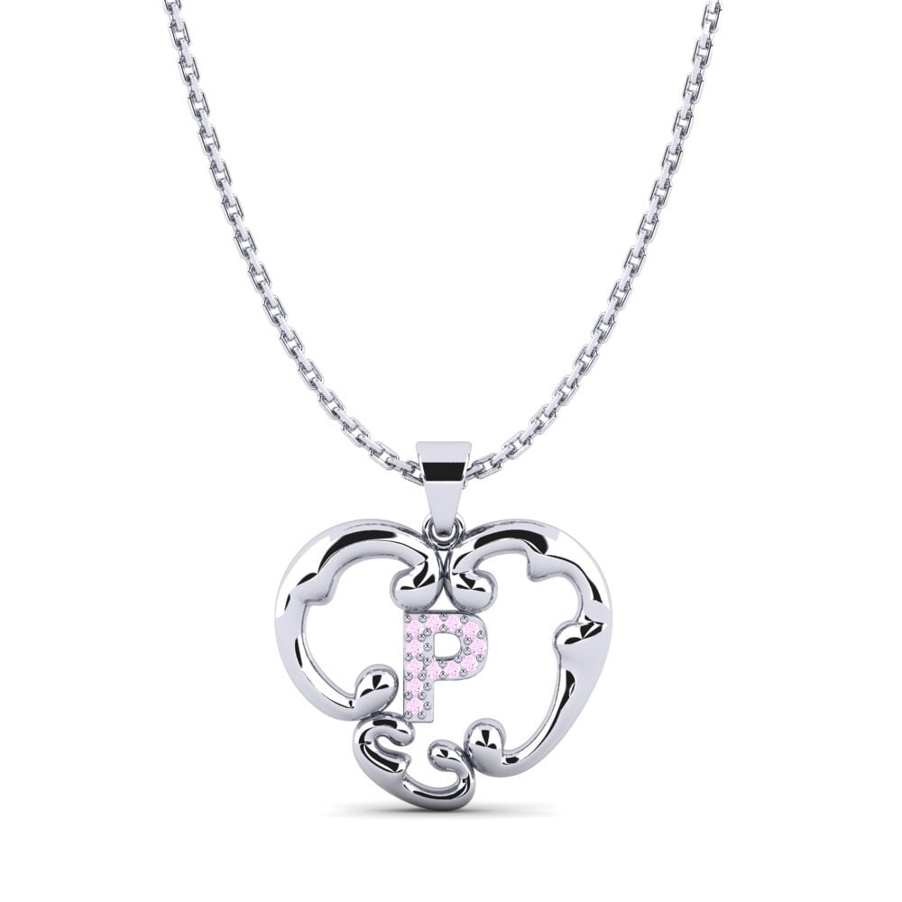 950 Palladium Rosa Saphir Damen anhänger Lavenia P