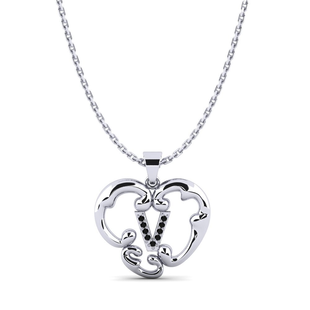 Schwarzer Onyx Damen anhänger Lavenia V