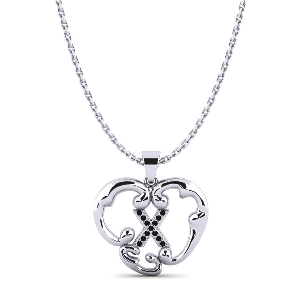 Schwarzer Onyx Damen anhänger Lavenia X