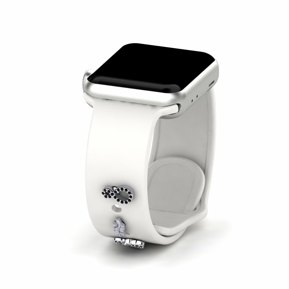 Accesorios para Apple Watch® Lavenir - Set Oro Blanco 585 Zafiro negro