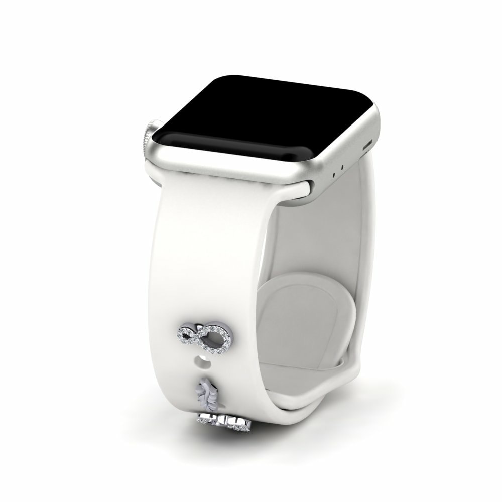 Accesorios para Apple Watch® Lavenir - Set Oro Blanco 585 Cristal de Swarovski