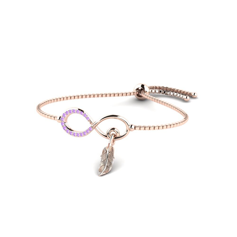 9ct Rose Gold Amethyst Women's Bracelet Laviecontinue