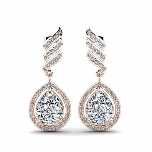 Earring Lavonna Rotgold 375 & Swarovski Crystal