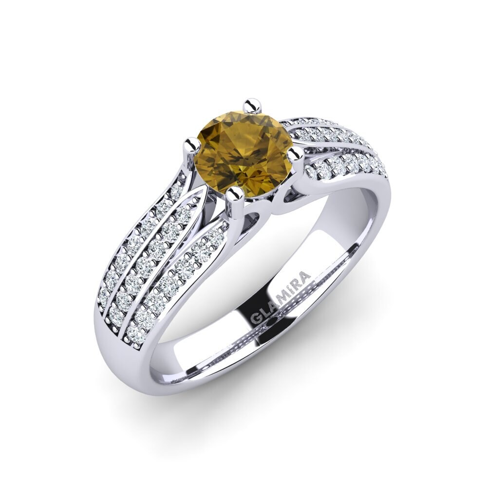 Zircon Brun Bague de fiançailles Agatha