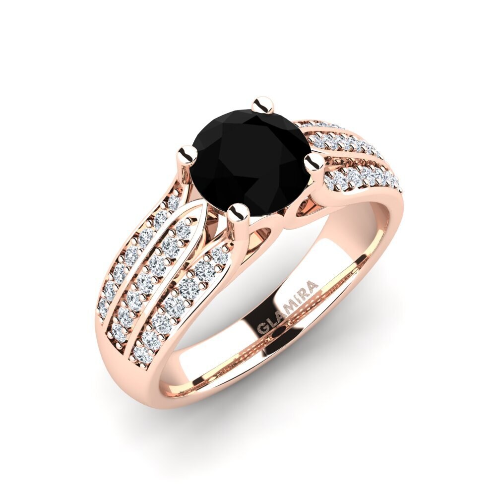 Black Diamond Engagement Ring Agatha 1.00 crt