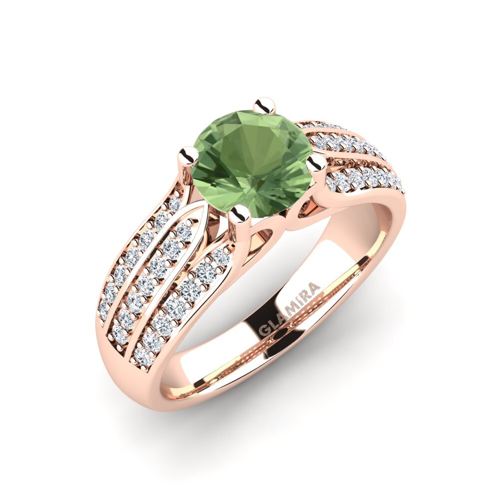 Green Sapphire Engagement Ring Agatha 1.00 crt