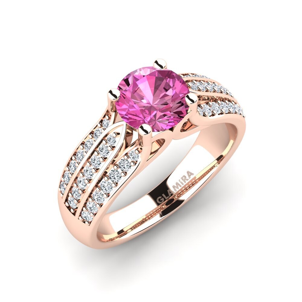 Pink Topaz Engagement Ring Agatha 1.00 crt