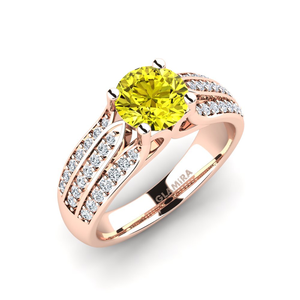 Yellow Diamond Engagement Ring Agatha 1.00 crt