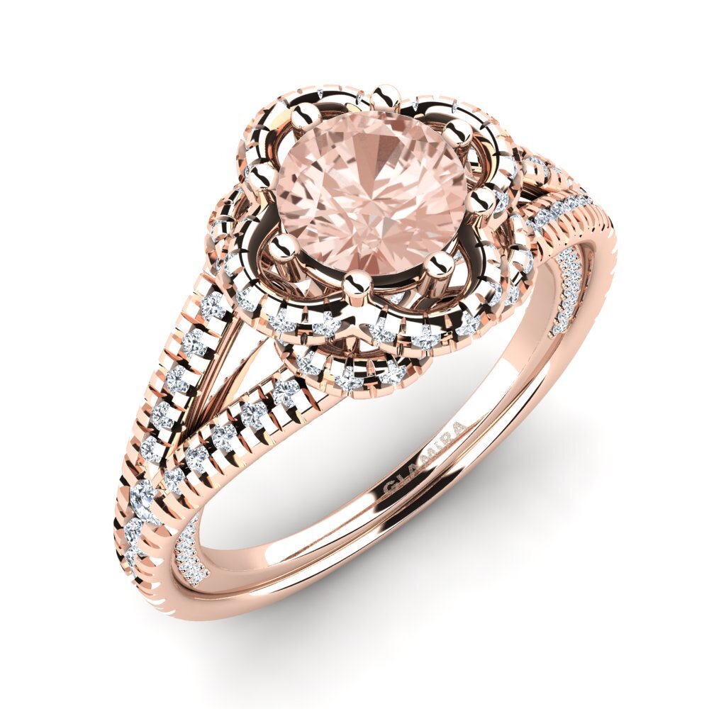 14ct Rose Gold Morganite Ring Alceste