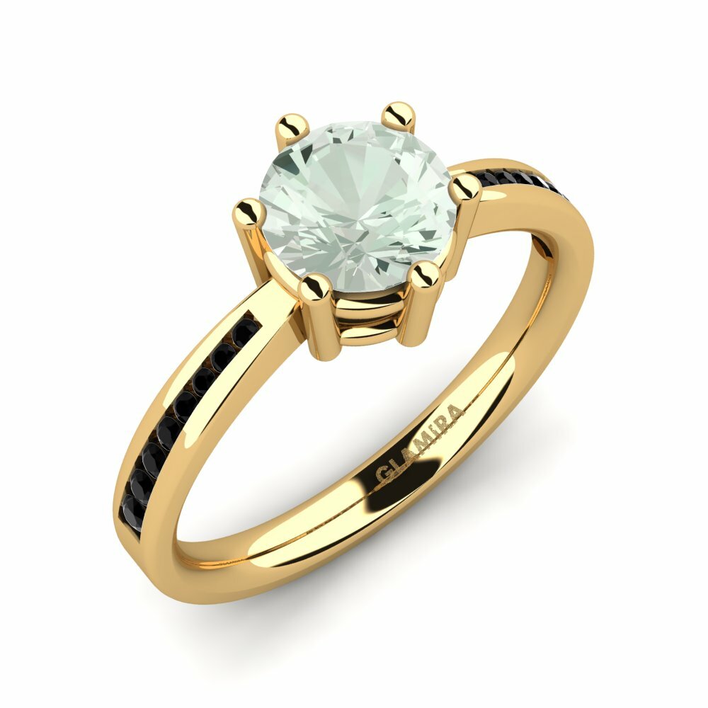 Groene Amethist Verlovingsring Alita 1.0 crt