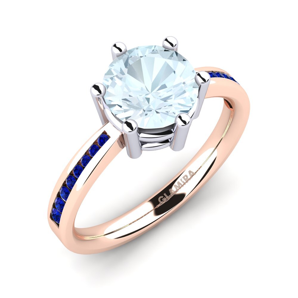 18ct Rose & White Gold Engagement Ring Alita 1.6 crt