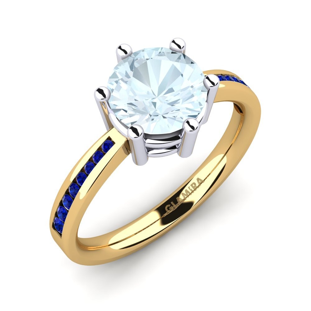 18ct Yellow & White Gold Engagement Ring Alita 1.6 crt
