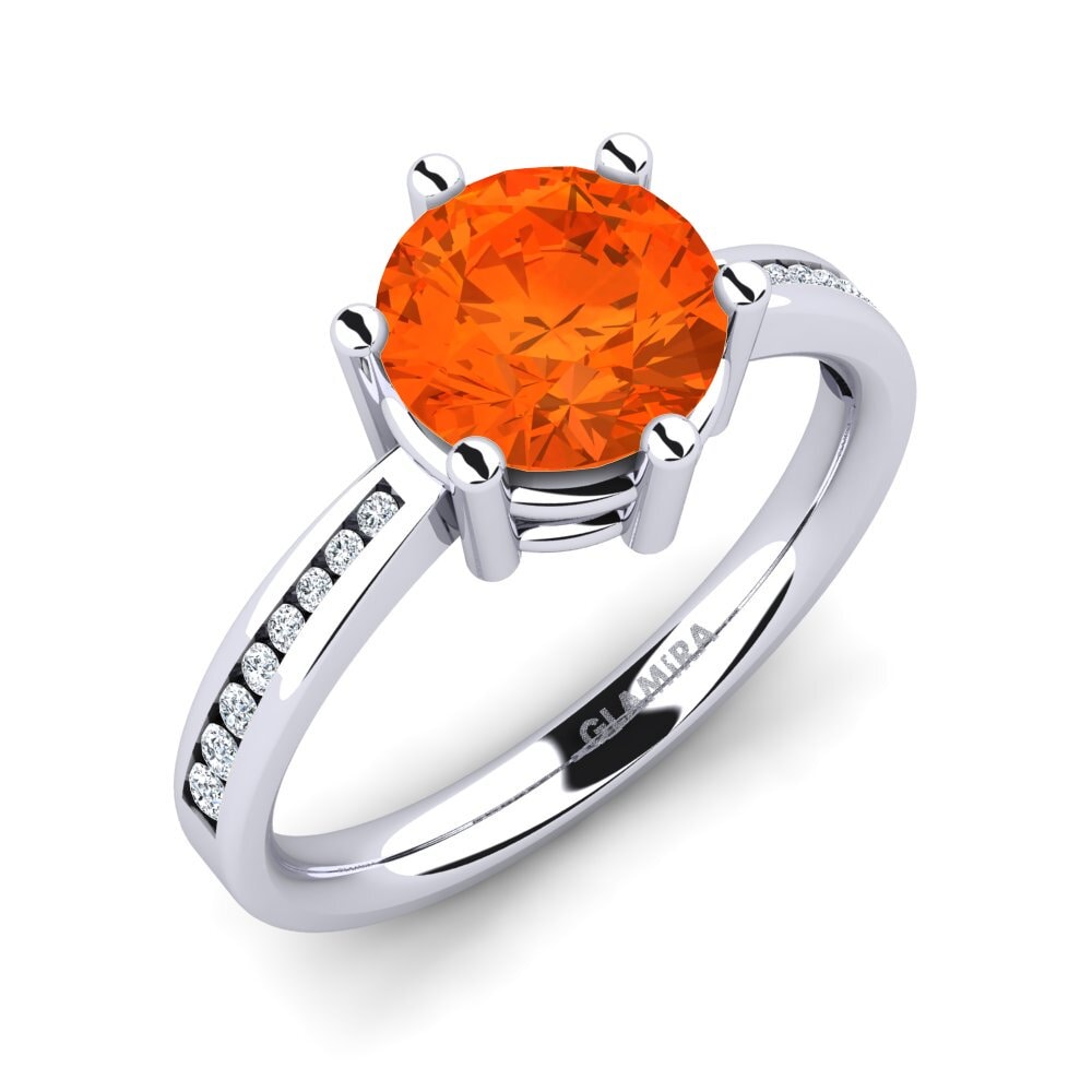 Fire Opal Engagement Ring Alita 1.6 crt
