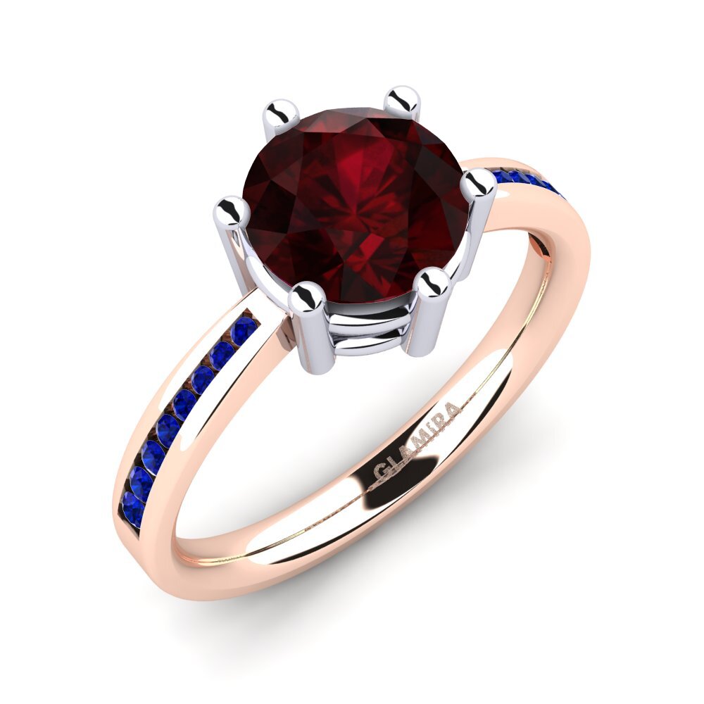 14k Rose & White Gold Engagement Ring Alita 1.6 crt