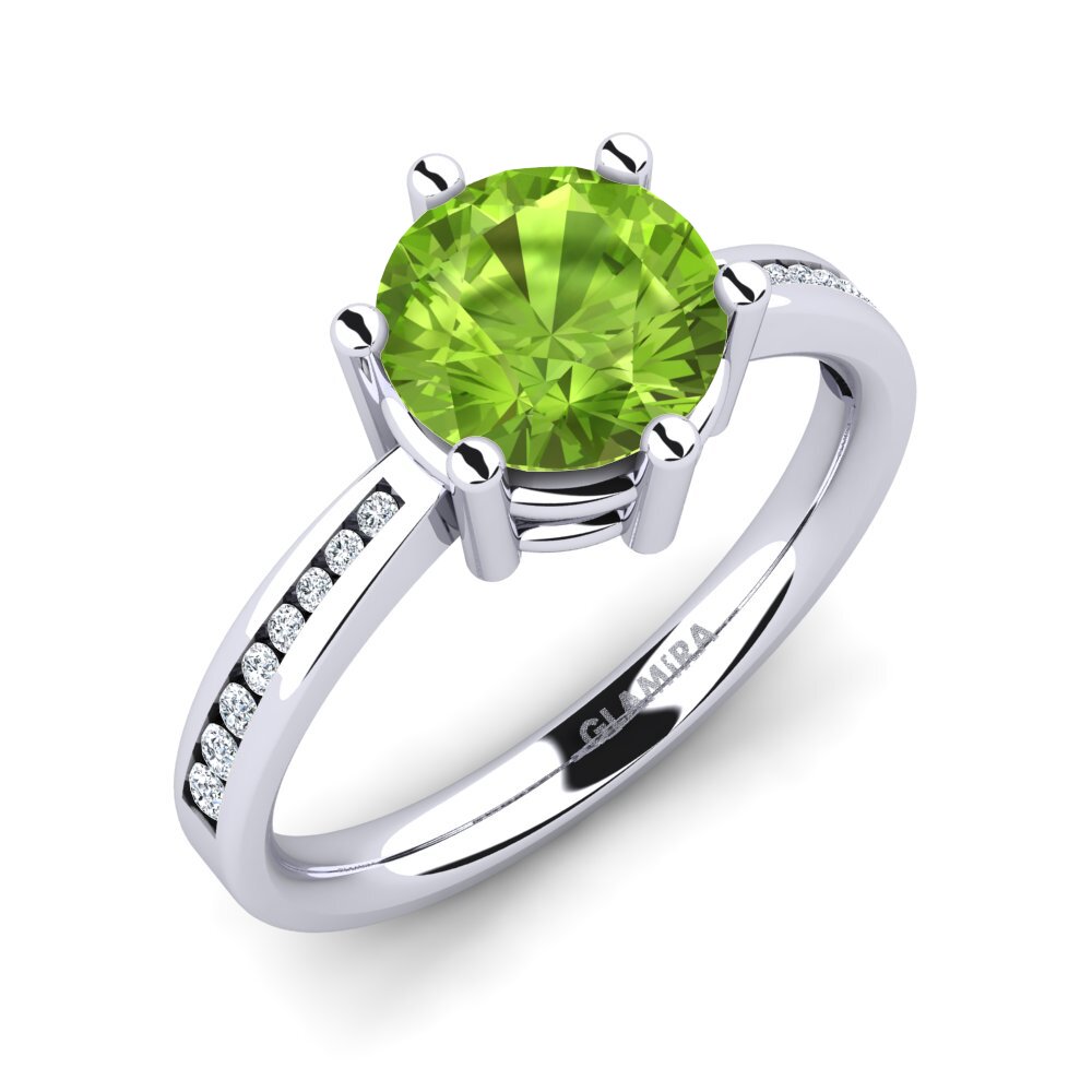 Peridot Engagement Ring Alita 1.6 crt