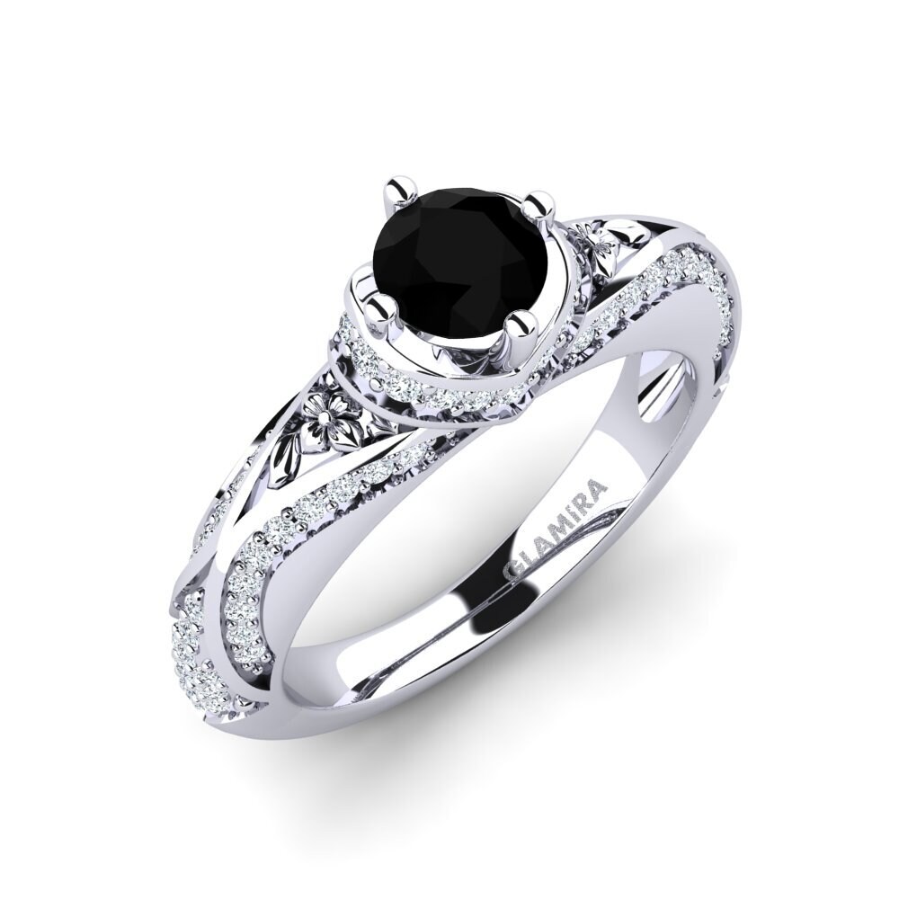Black Onyx Engagement Ring Amorina