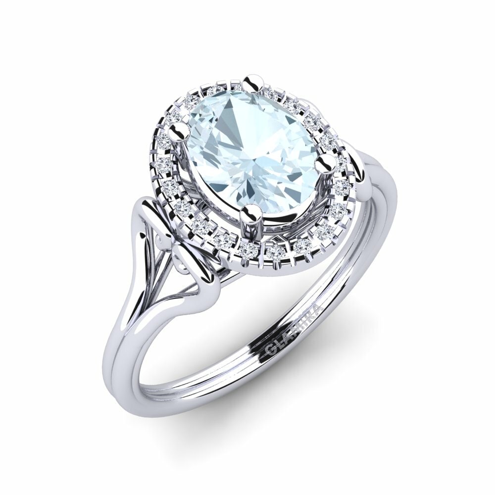 18ct White Gold Engagement Ring Azalea