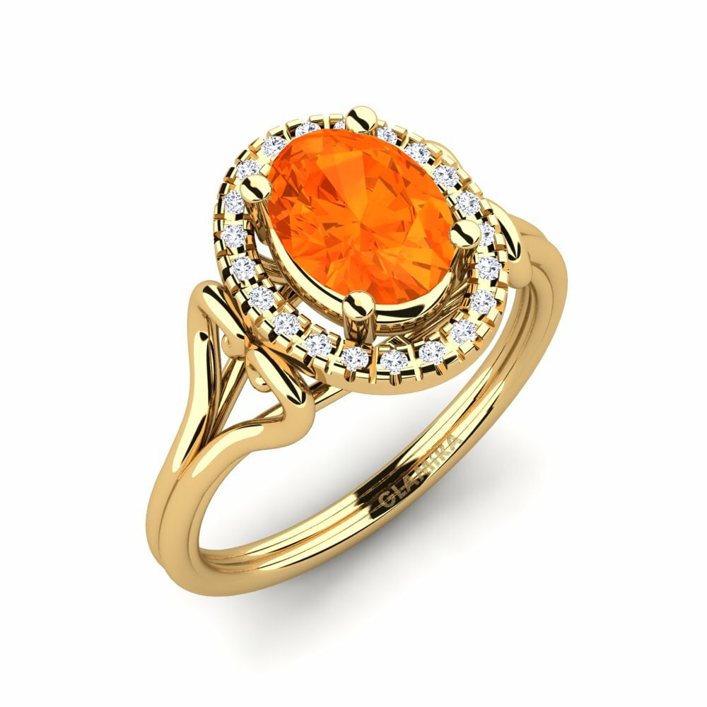 Oval Fire-Opal Engagement Ring Azalea