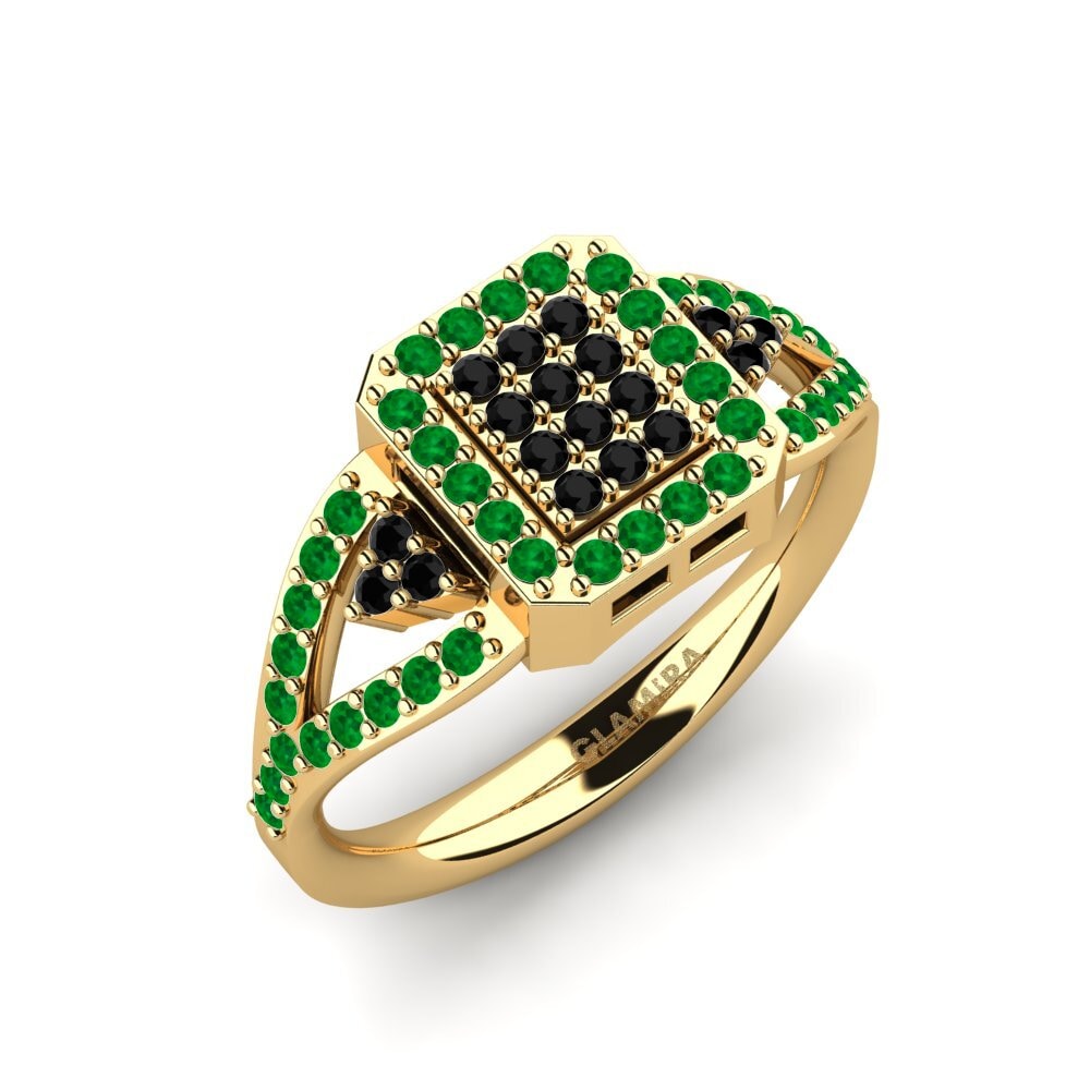 Black Sapphire Engagement Ring Barletta