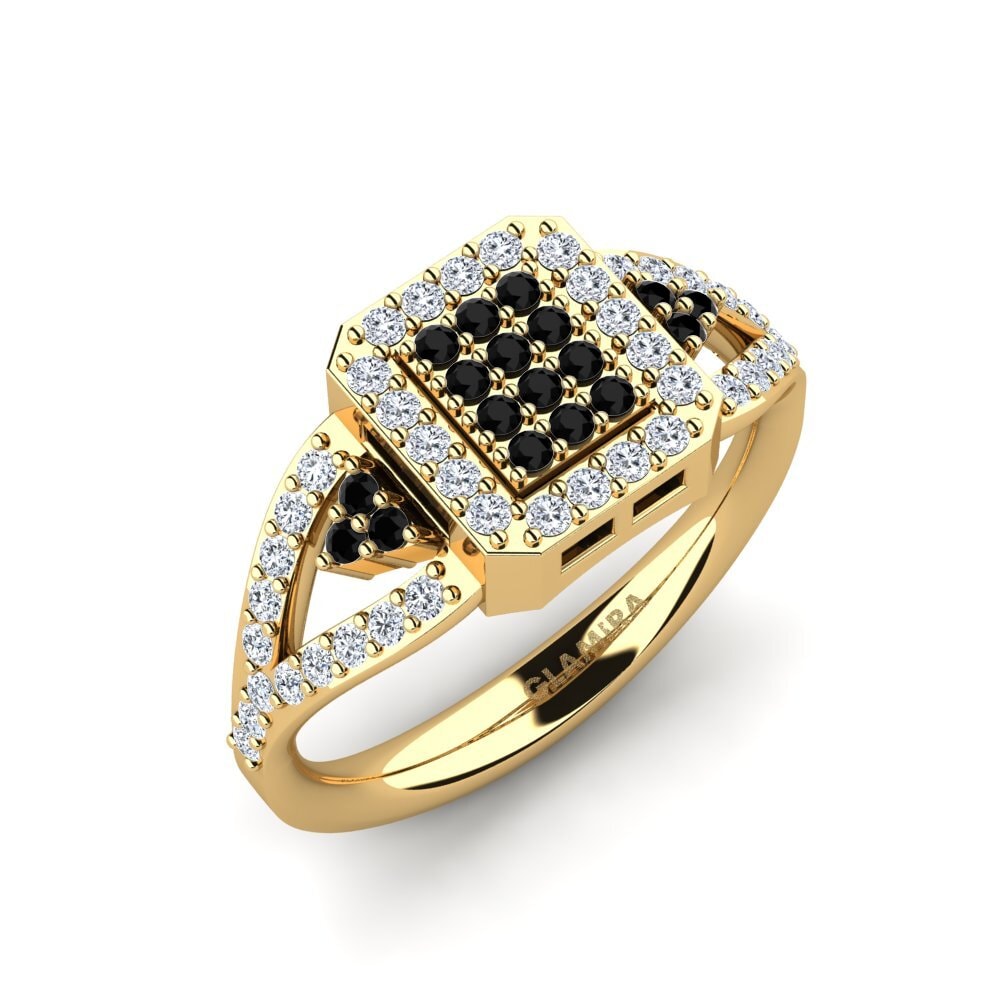 Black Diamond Engagement Ring Barletta