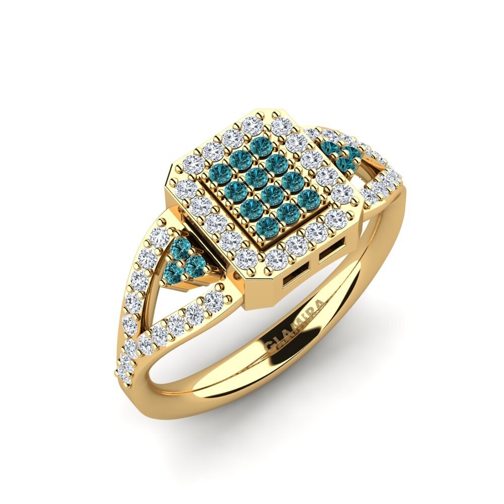 Blue Diamond Engagement Ring Barletta