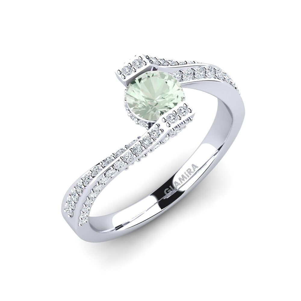 Améthyste Verte Bague de fiançailles Brenda