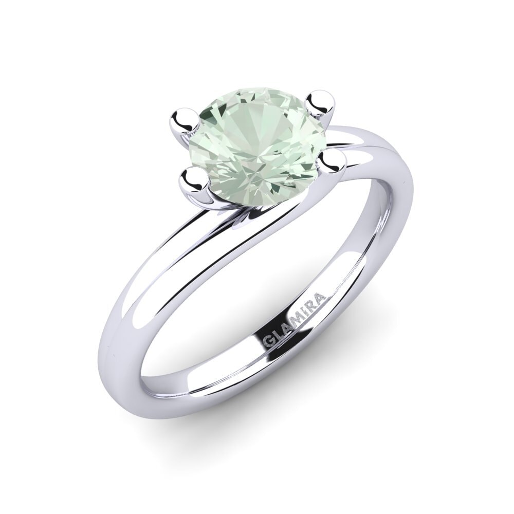 Green Amethyst Engagement Ring Bridal Dream 1.25 crt