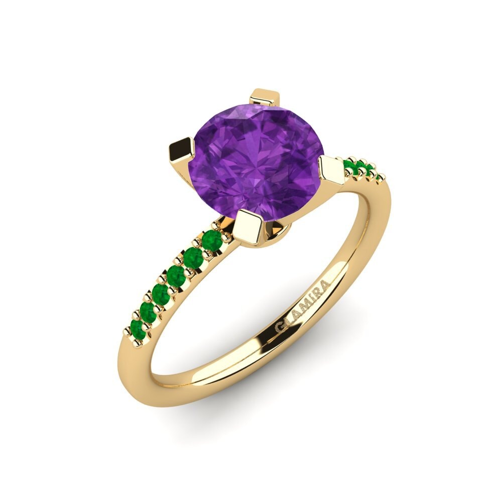 18k Yellow Gold Engagement Ring Cadence 1.6 crt