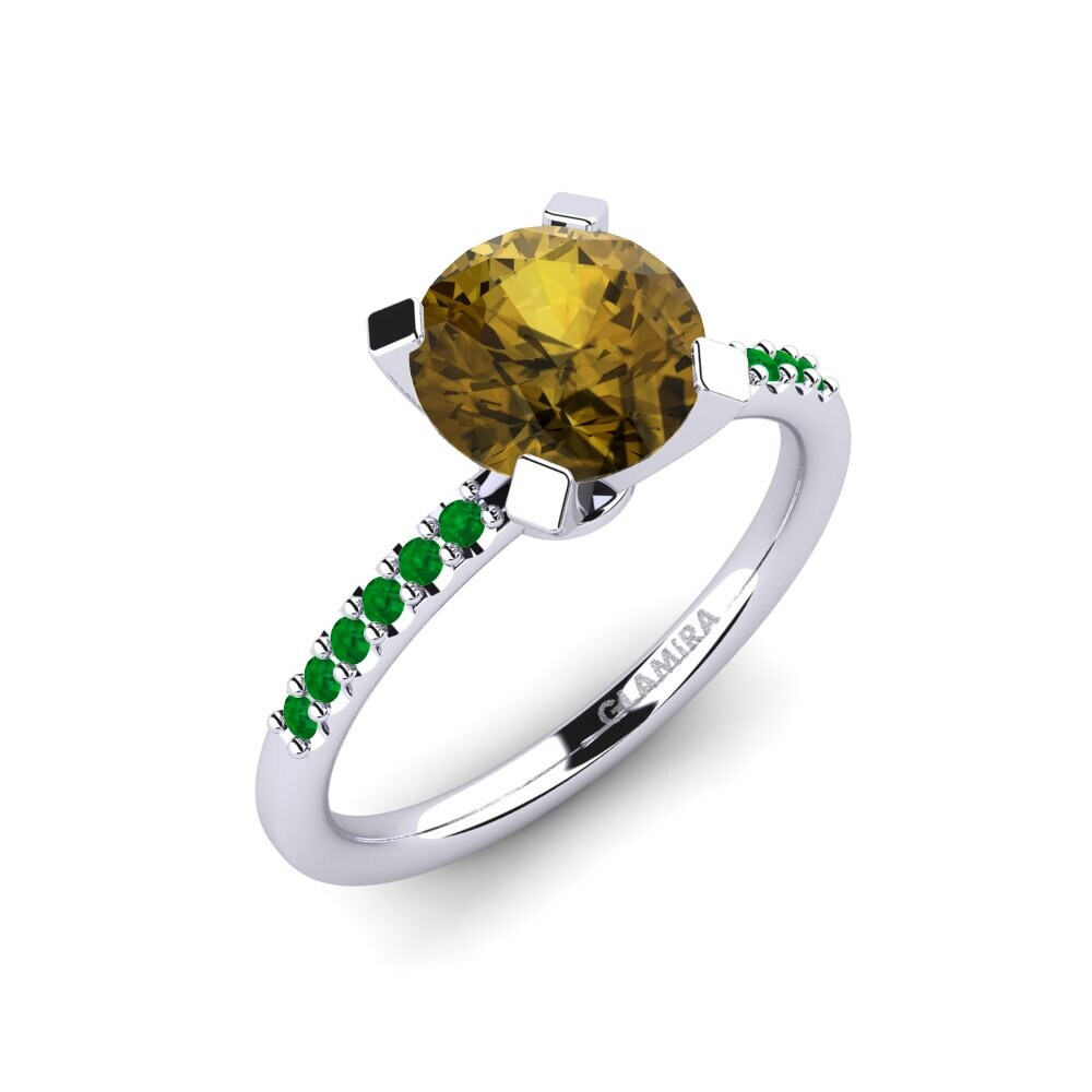 Brown Zircon Engagement Ring Cadence 1.6 crt