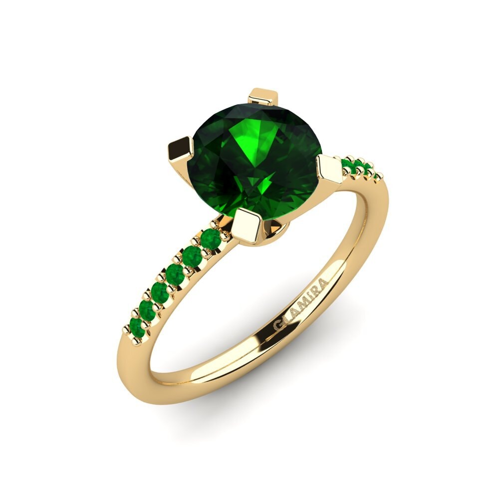 18ct Yellow Gold Engagement Ring Cadence 1.6 crt
