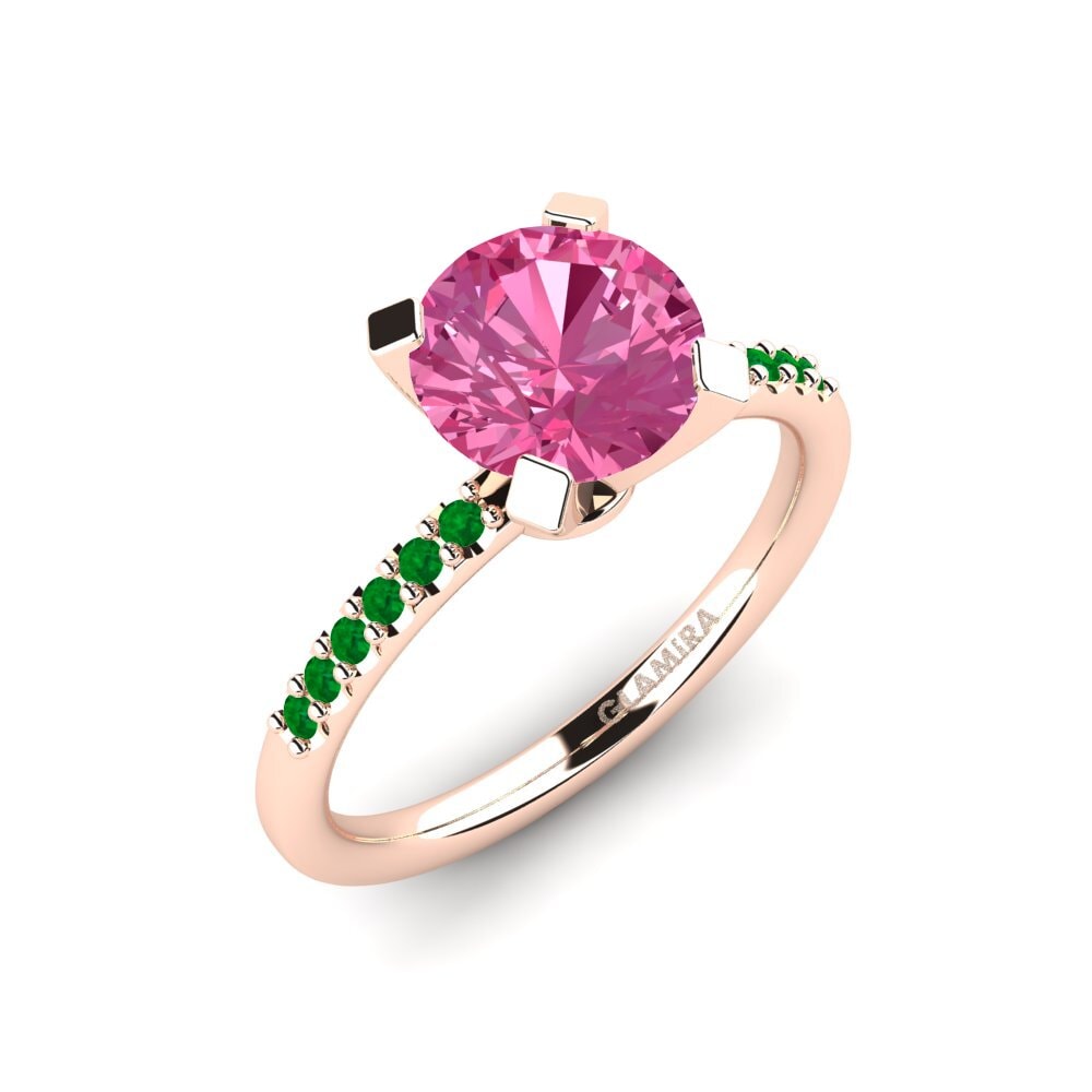 14ct Rose Gold Engagement Ring Cadence 1.6 crt