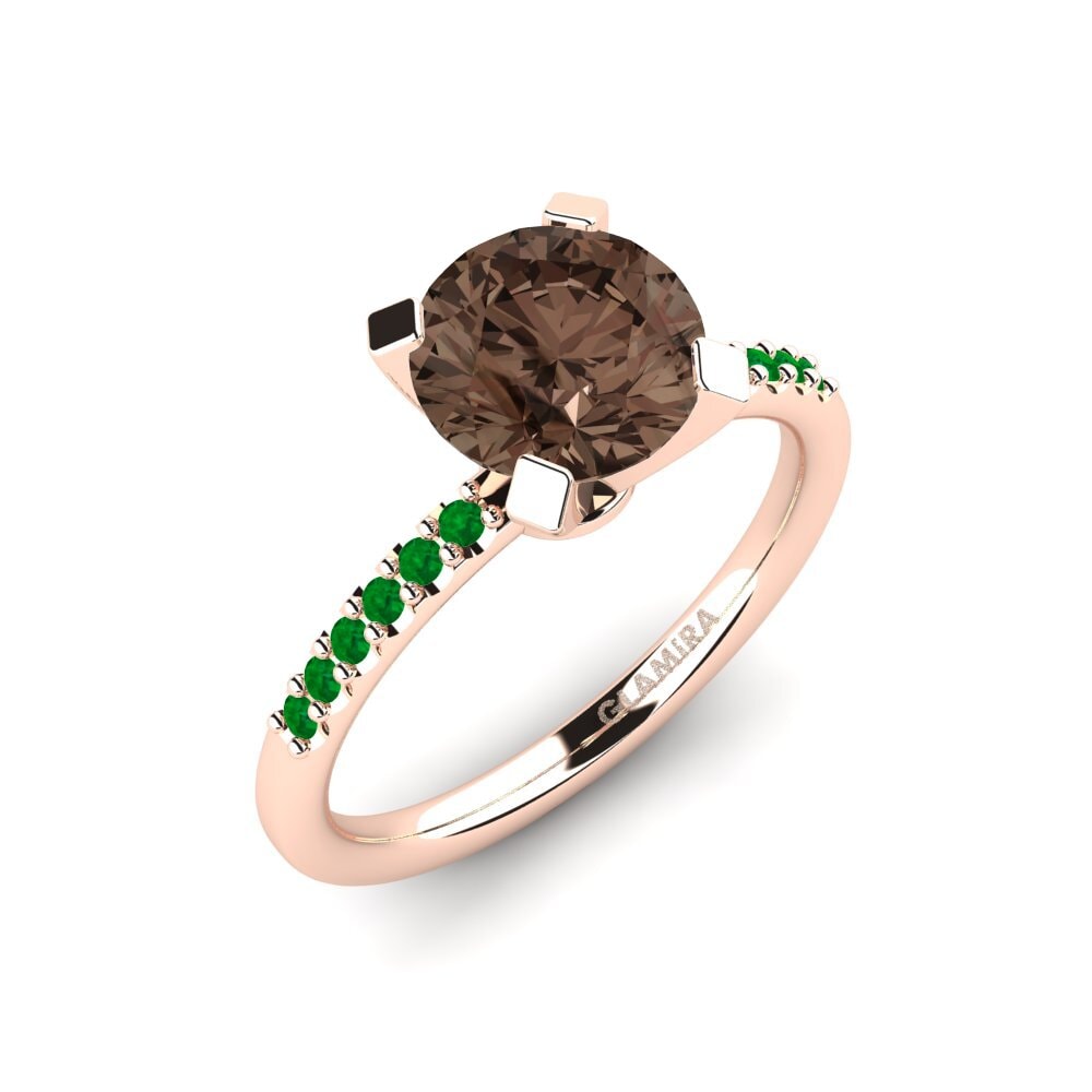 14ct Rose Gold Engagement Ring Cadence 1.6 crt