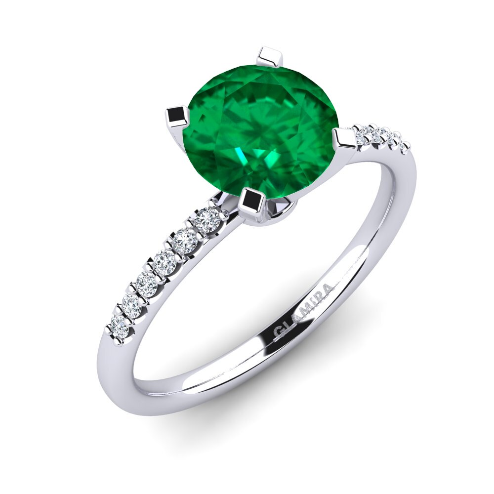 Emerald (Lab Created) Engagement Ring Cadence 2.0 crt
