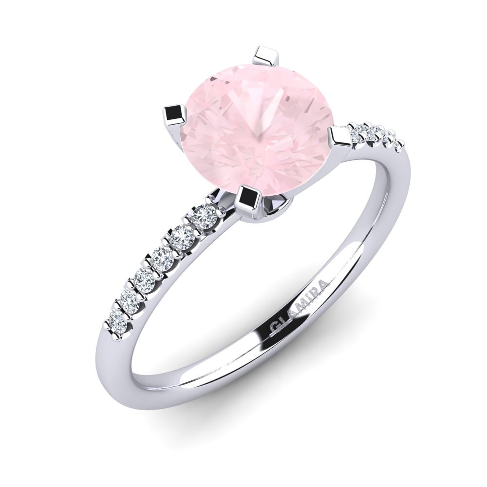 Rose Quartz Engagement Ring Cadence 2.0 crt