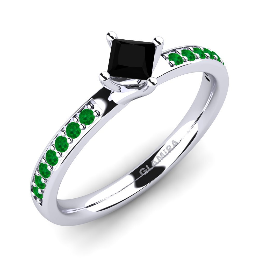 Black Sapphire Engagement Ring Dixie