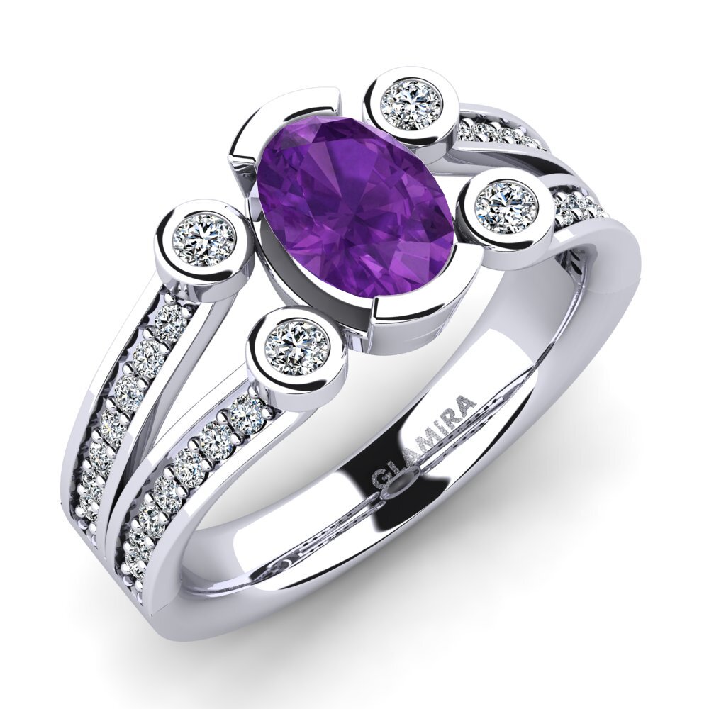 Amethyst Engagement Ring Darsana