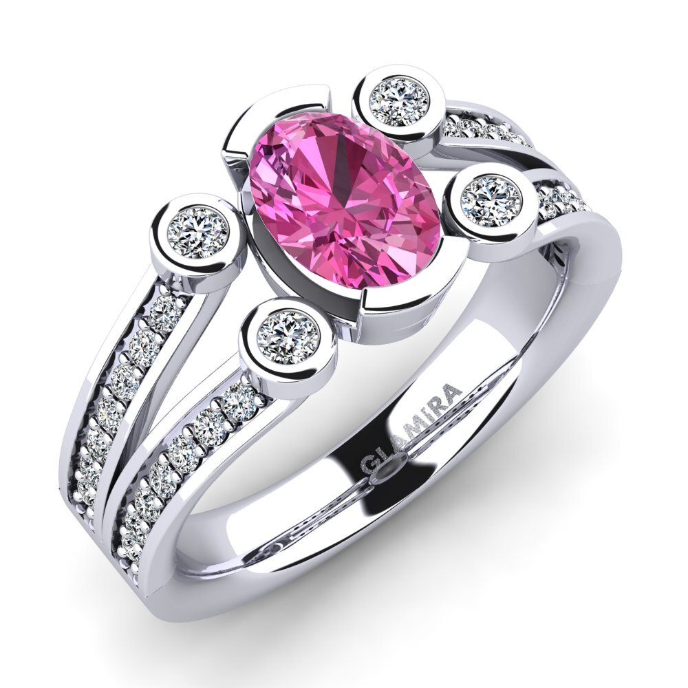 Pink Topaz Engagement Ring Darsana